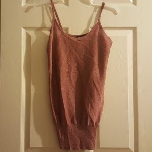 BeBe size small rosegold pink sparkle tank top